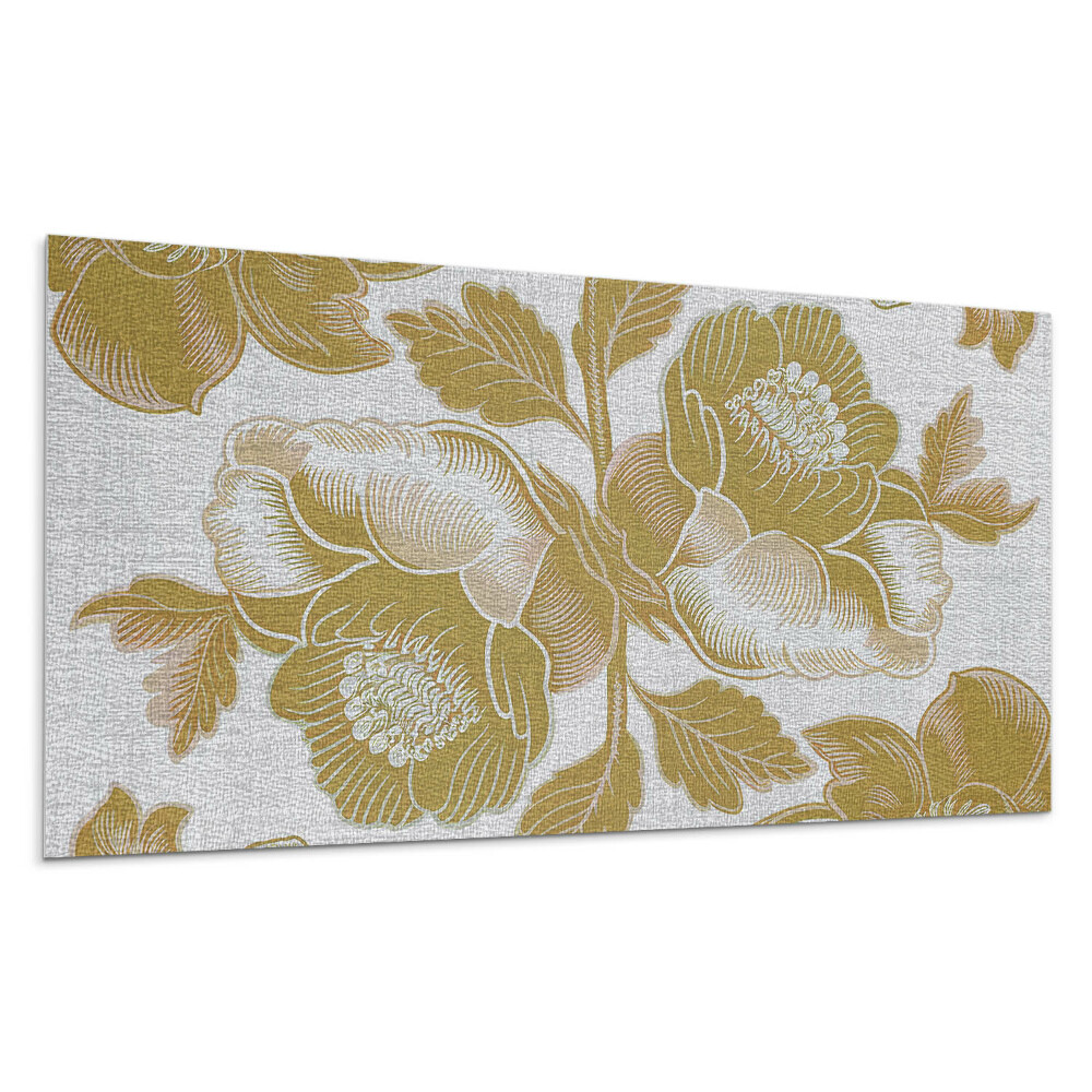 Falpanel Virágminta a háttérben