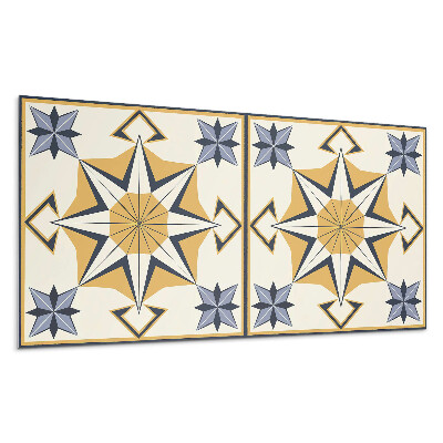 Dekorpanel falra Iránytű minta csillagokkal