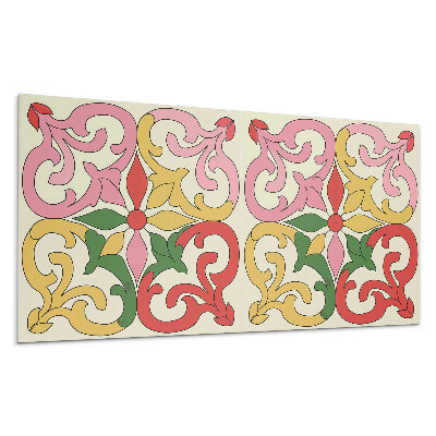 Pvc falpanel Virágminta díszekkel