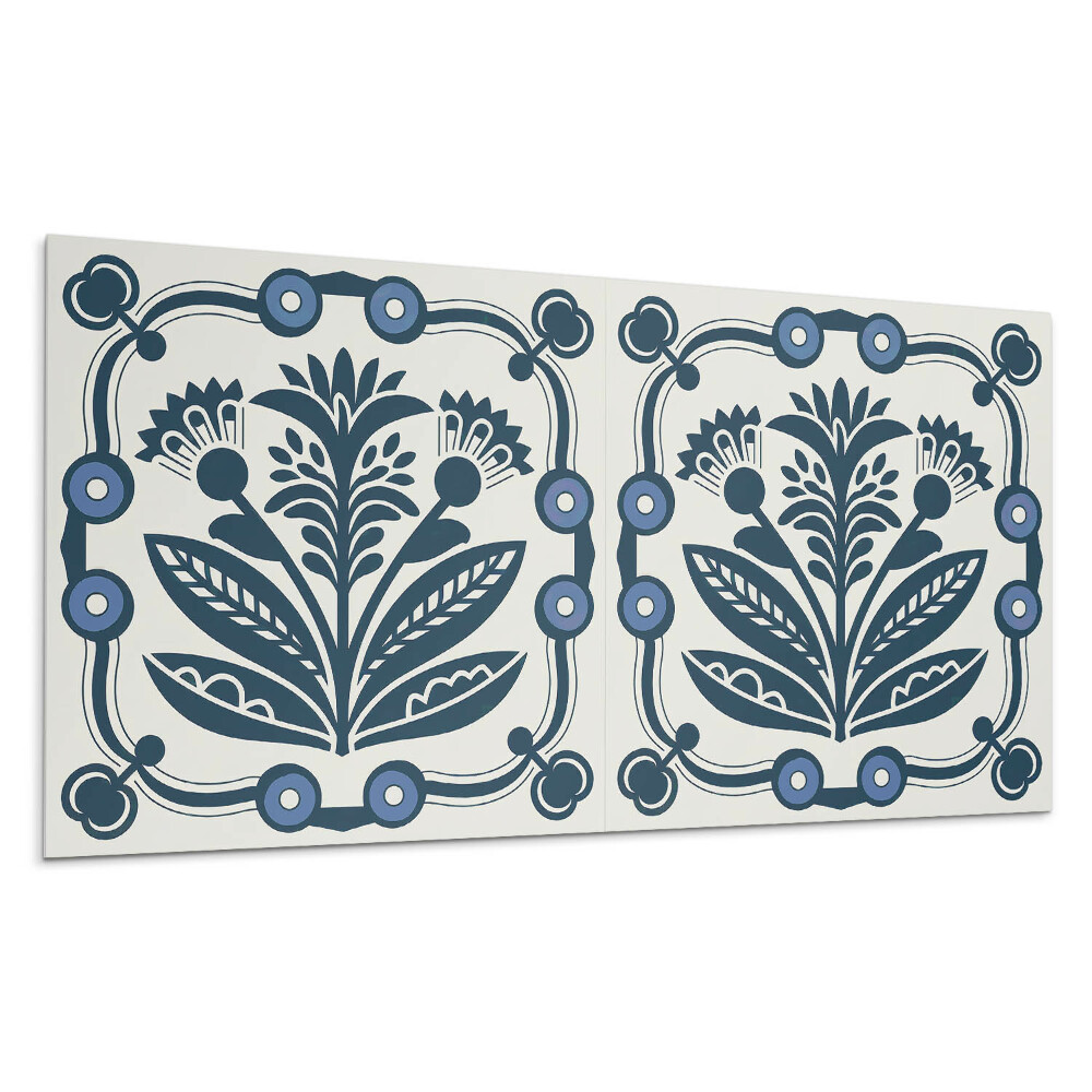 Öntapadó falburkolat Virágminta levelekkel