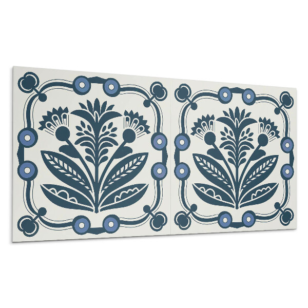 Öntapadó falburkolat Virágminta levelekkel