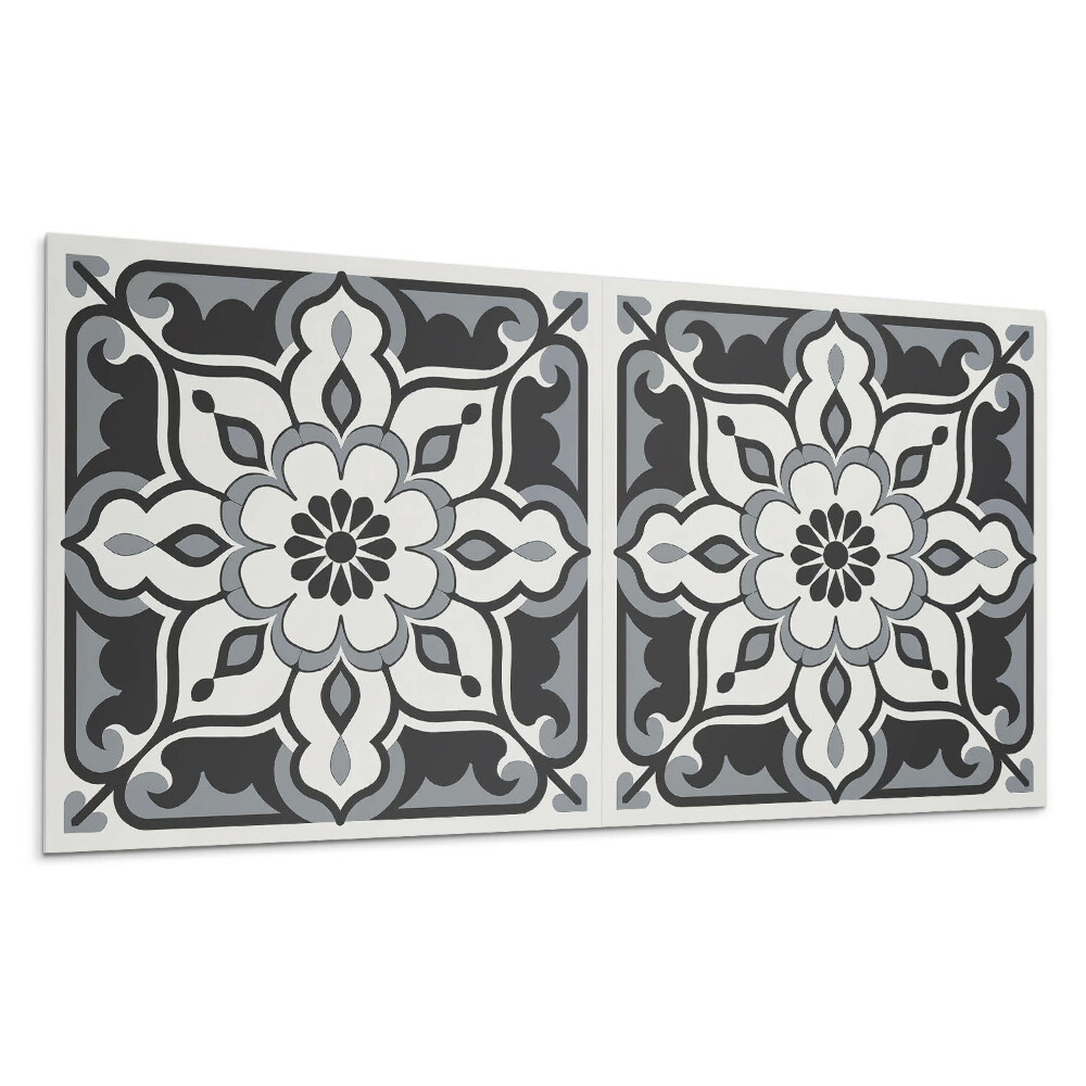 Falpanel Virágminta díszekkel