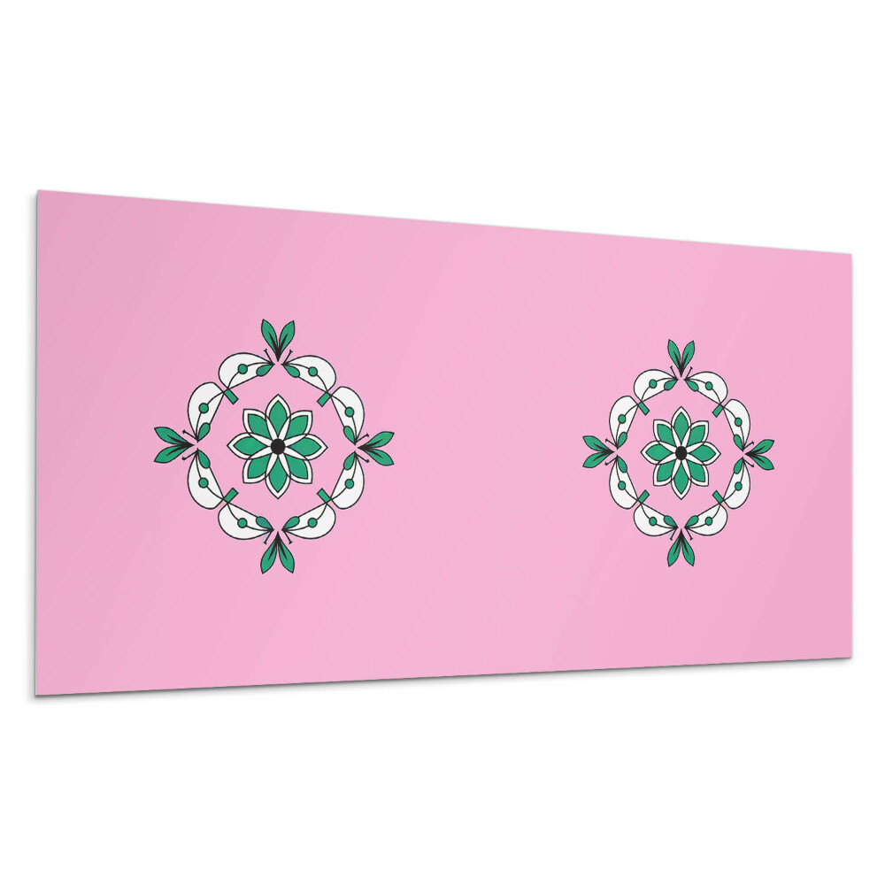 Pvc falpanel Virágminta levelekkel