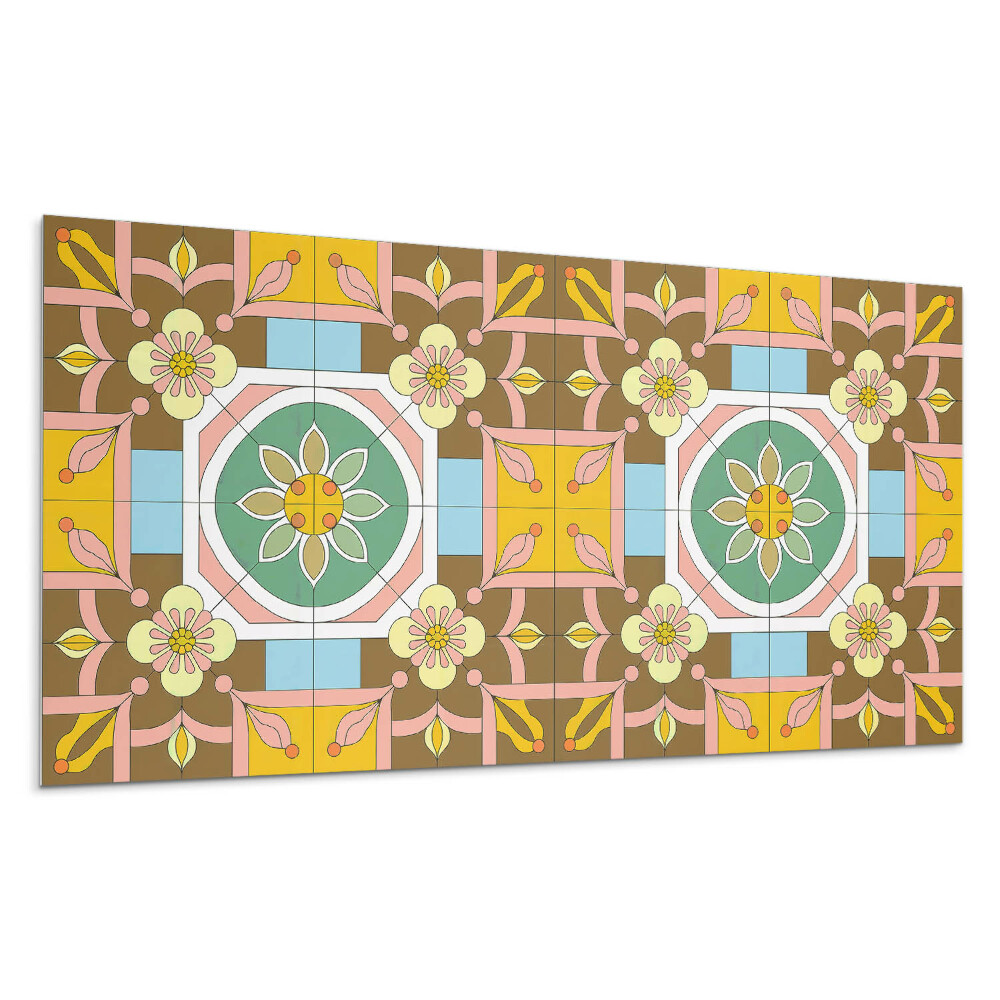 Pvc falpanel Virágminta a háttérben