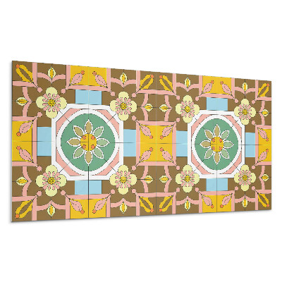 Pvc falpanel Virágminta a háttérben