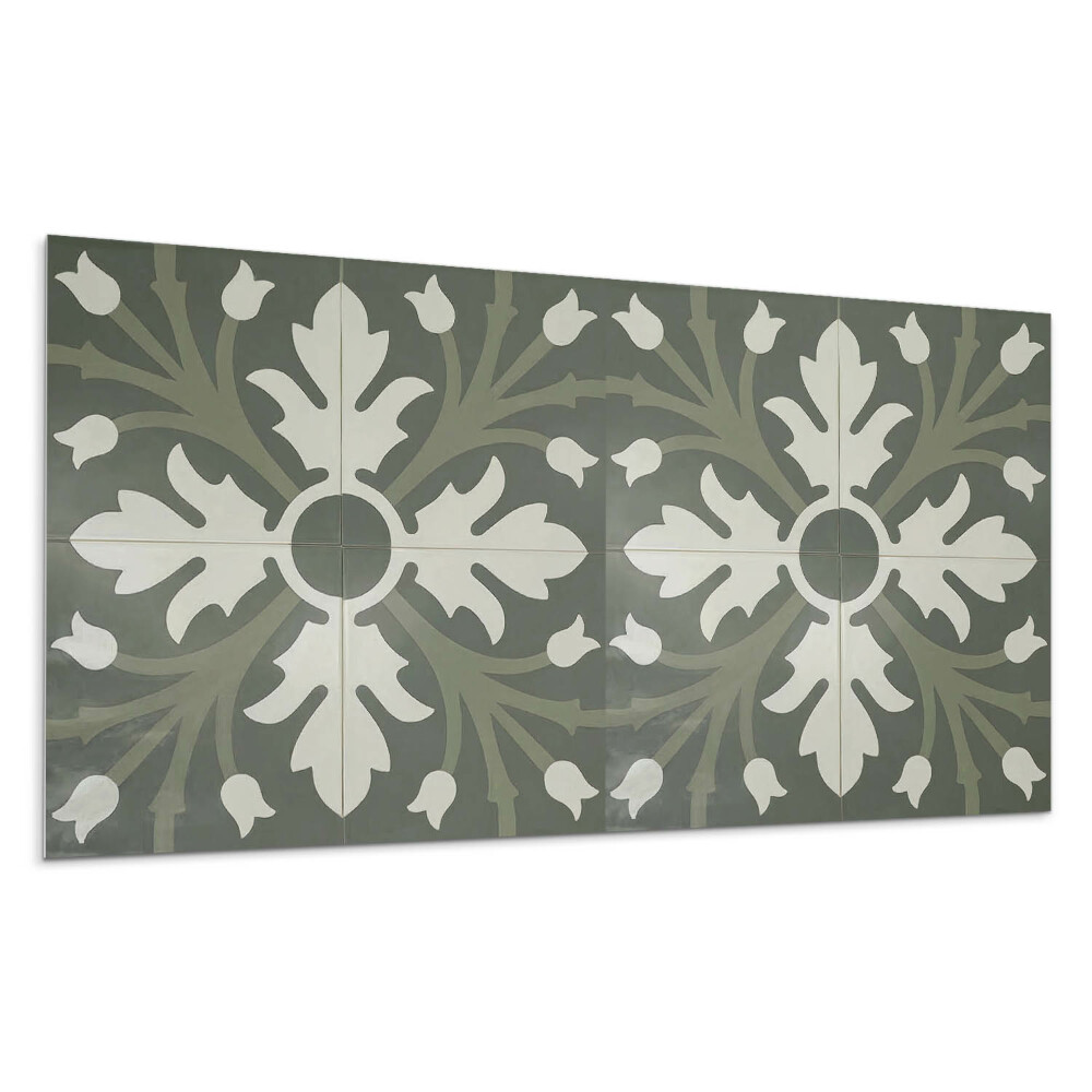 Dekorpanel falra Növényminta a csempéken