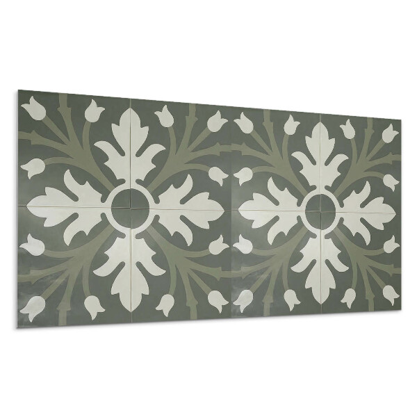 Dekorpanel falra Növényminta a csempéken