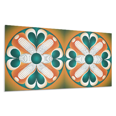 Dekorpanel falra Szimmetrikus virágmintás