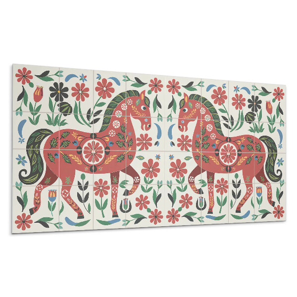 Pvc falpanel Lóminta virágokban