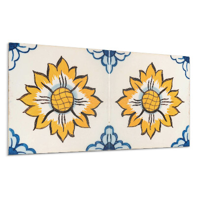 Öntapadó falburkolat Virágos kerámia minta