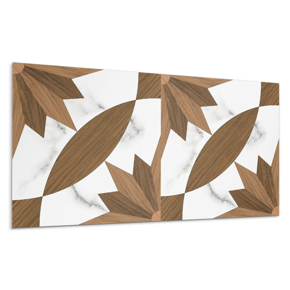 Falpanel Geometrikus minta fával