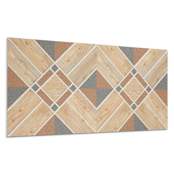 Dekorpanel falra Geometrikus minta fával