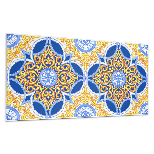 Falpanel Dekoratív minta virágmotívummal