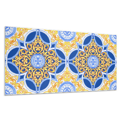 Falpanel Dekoratív minta virágmotívummal