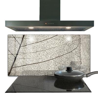 Konyhai panel Levél mintázatú üvegpanel