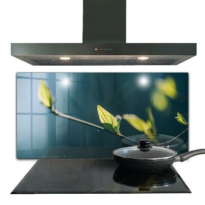 Konyhai hátfal panel Zöld levelek közelről