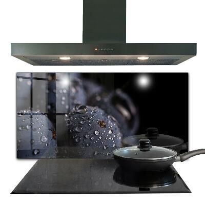 Konyhai hátfal panel Áfonyás vízcseppek