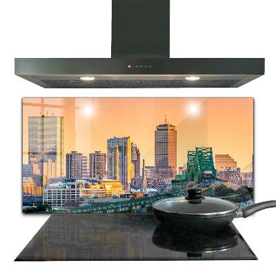 Konyhai panel Városi táj naplementében