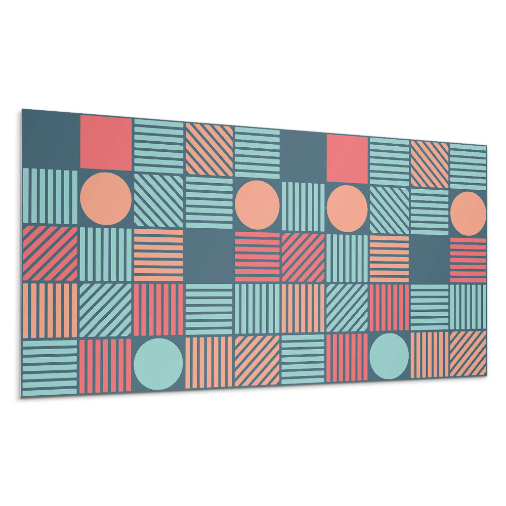 Pvc falburkolat Geometria színes formákkal