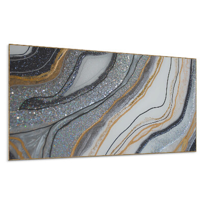 Falpanel Absztrakt hullámok csillogással