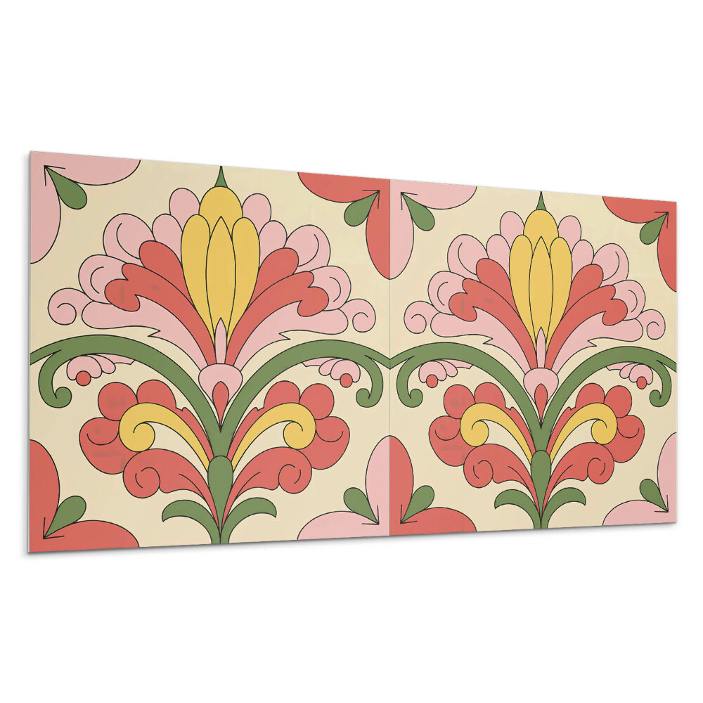 Falpanel Virágos dekoratív minta