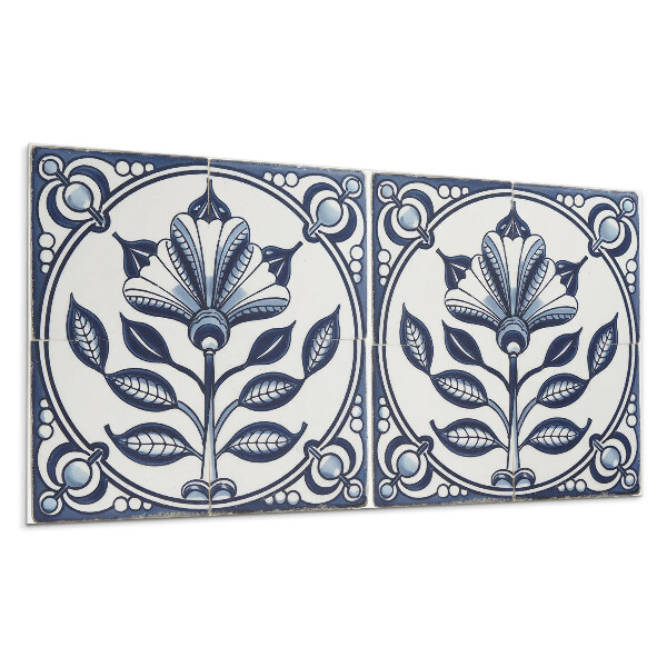 Öntapadó falburkolat Virágminta a csempén