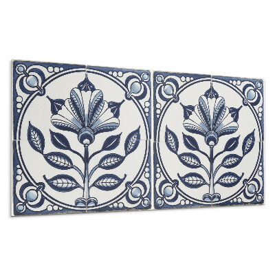 Öntapadó falburkolat Virágminta a csempén