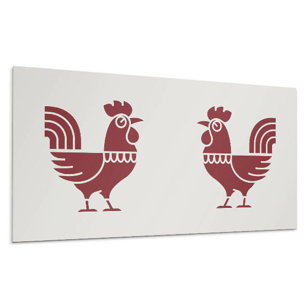 Falpanel Stilizált kakas grafikában