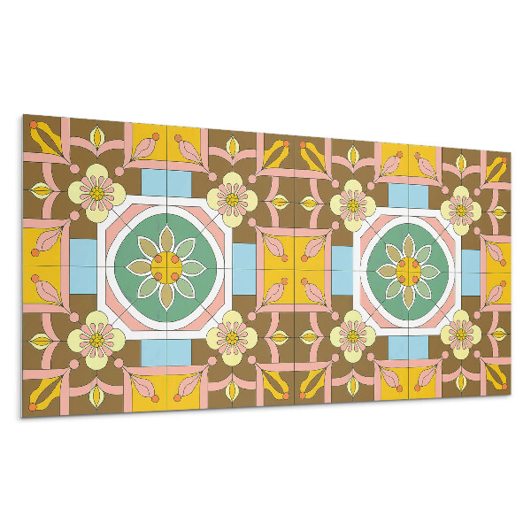 Dekorpanel falra Virágminta a háttérben