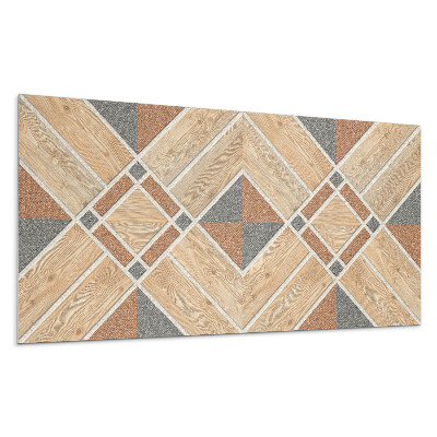 Dekorpanel falra Geometrikus minta fával