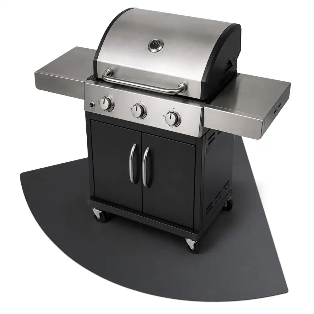 Acél grill alátét negyedkör alakban 100x100 cm