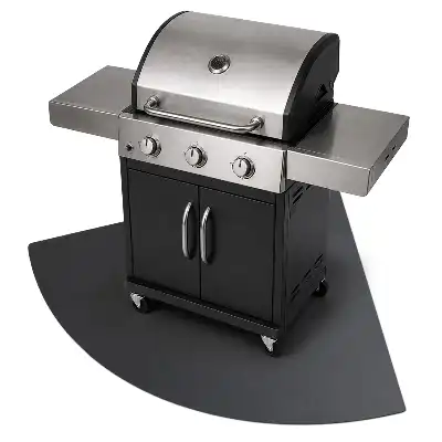 Acél grill alátét negyedkör alakban 100x100 cm