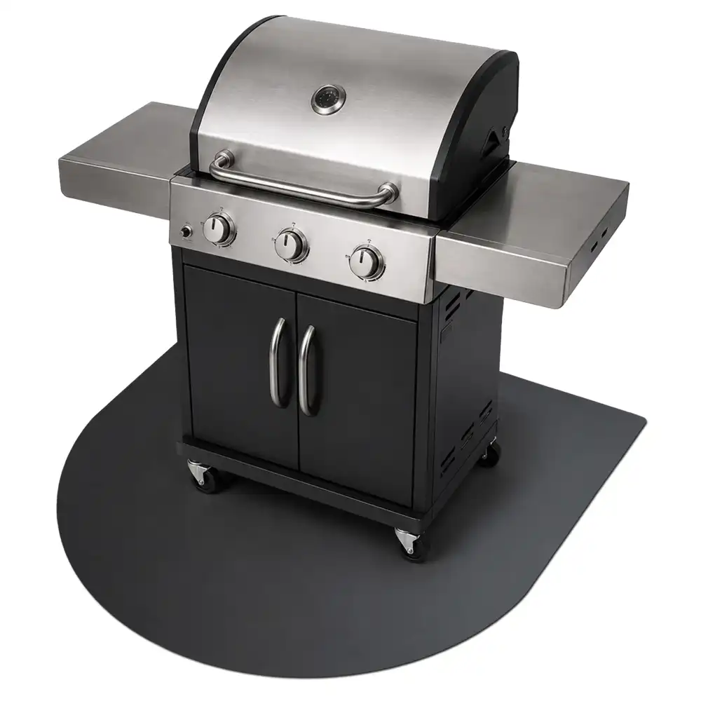 Félovális grill alátét padlóvédő 100x100 cm méretben