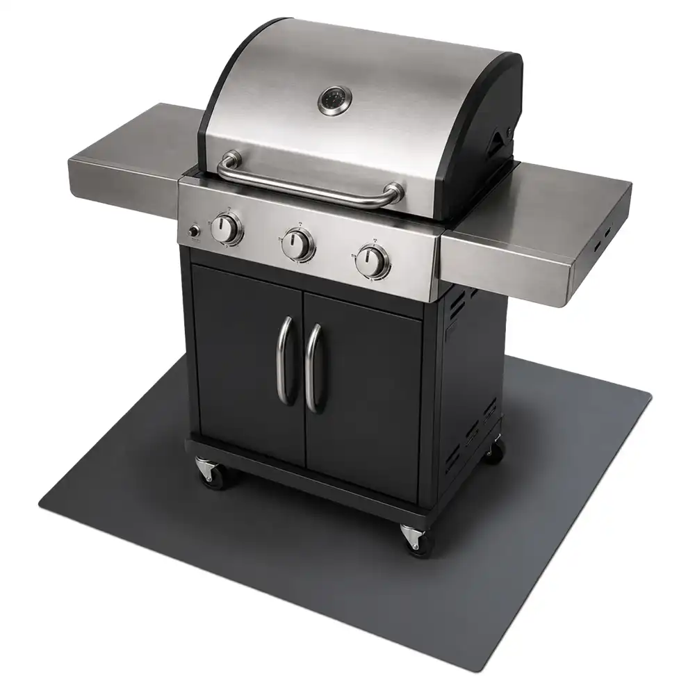 Téglalap alakú acél grill alátét 100x80 cm