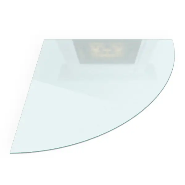 Negyedkör kandalló üveg alátét efekt matowego szkła