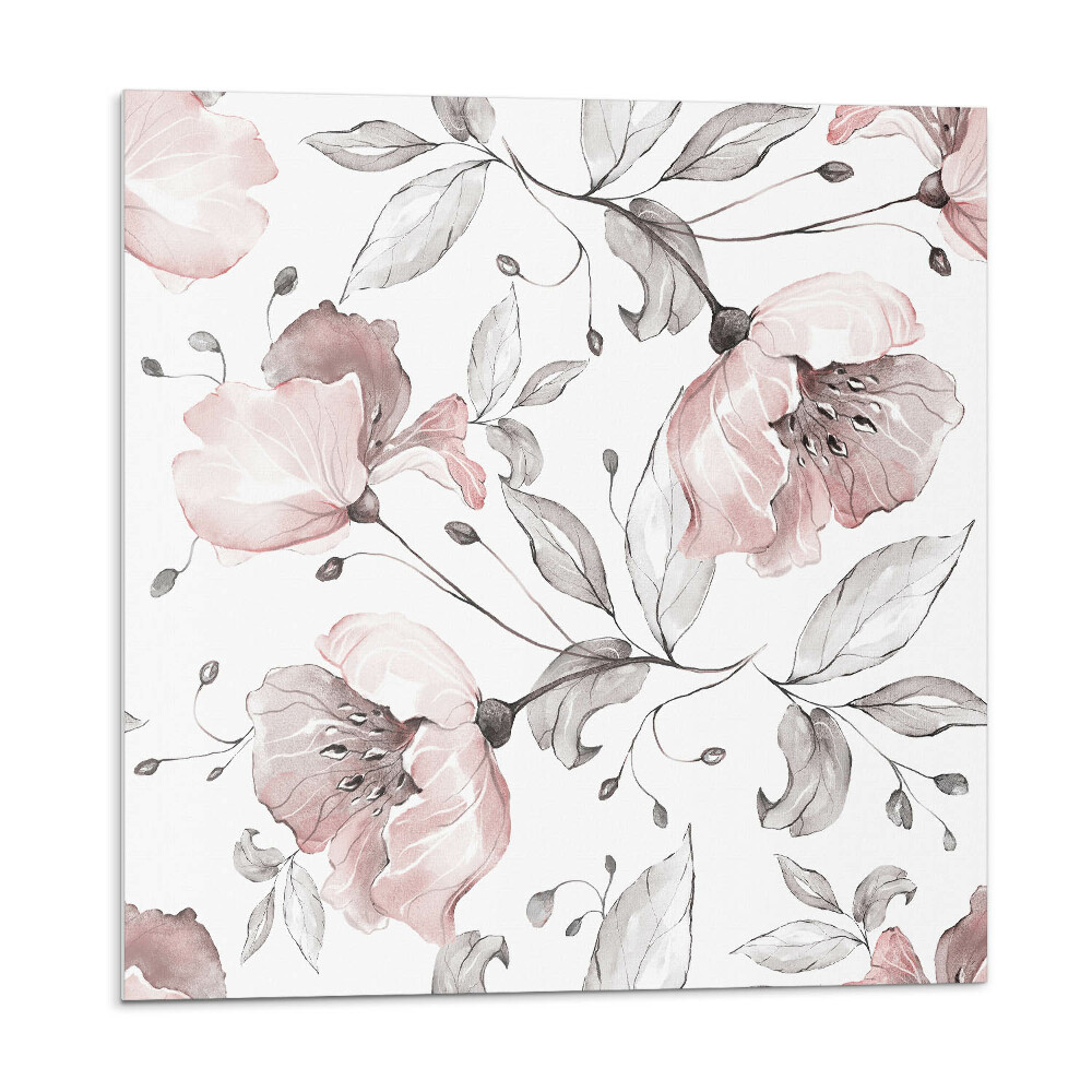 Dekorpanel falra Virágmotívum akvarell stílusban