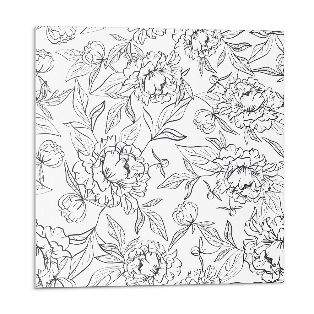 Dekorpanel falra Virágkötészet zöld levelekkel