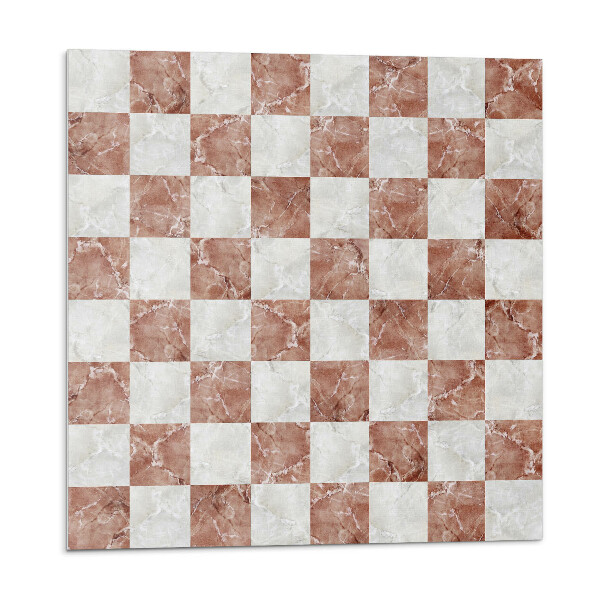 Öntapadó falburkolat Márvány sakktábla elegáns stílusban