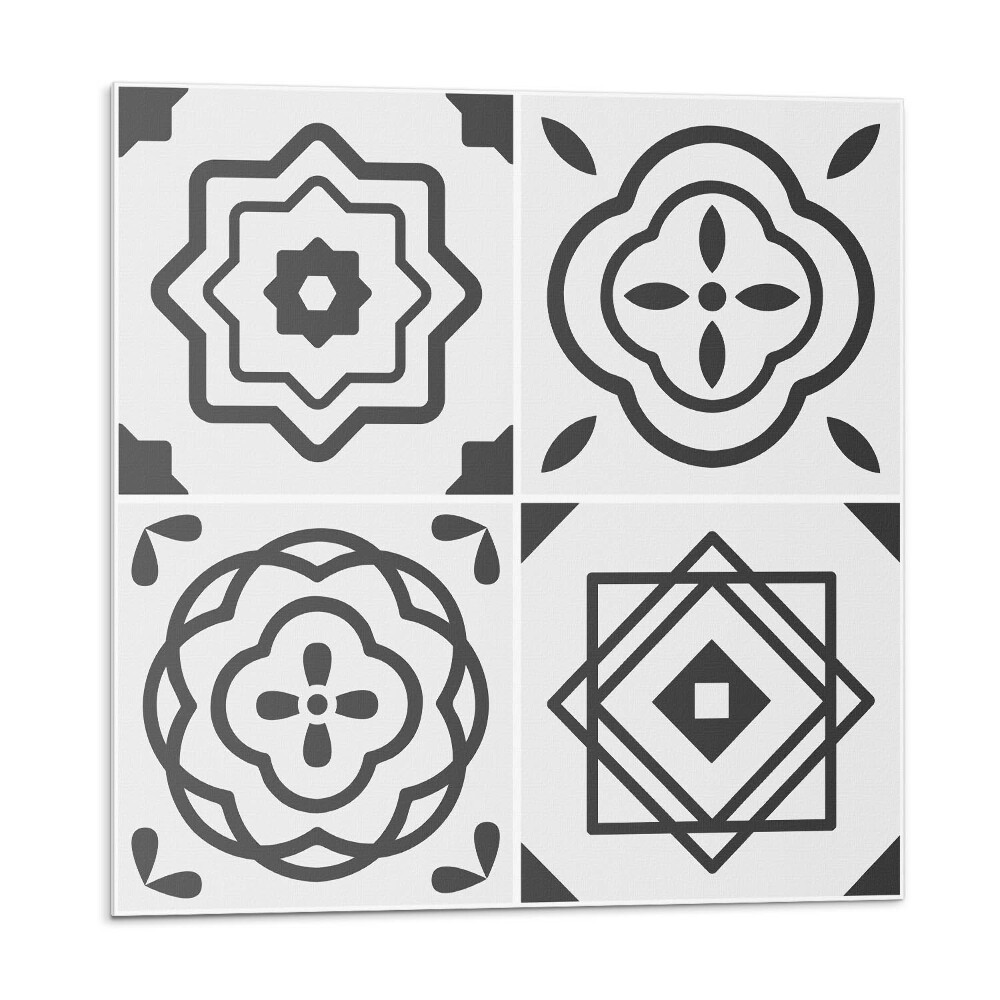 Dekorpanel falra Geometriai minták négyzet alakú alakzatokban