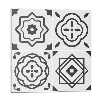 Dekorpanel falra Geometriai minták négyzet alakú alakzatokban