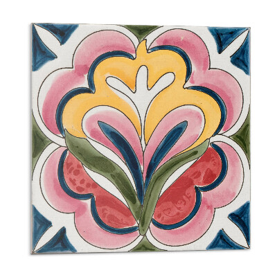 Dekorpanel falra Virágmotívum a csempén