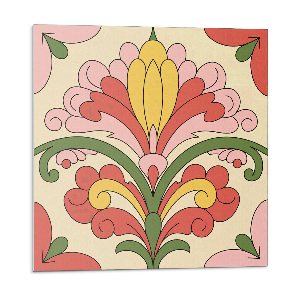 Pvc falburkolat Virágdekoratív motívum