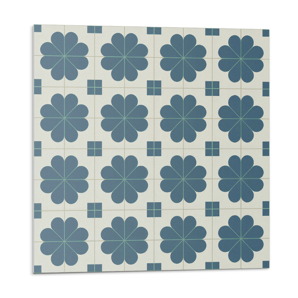 Dekorpanel falra Kockás virágmotívum