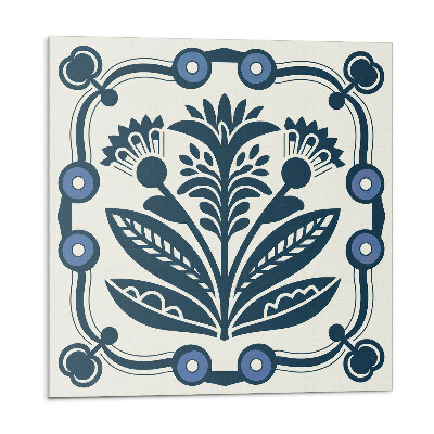 Dekorpanel falra Virágmotívum zöld levelekkel