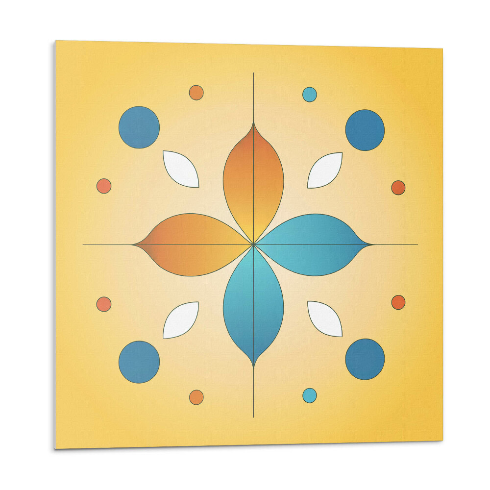 Falpanel Virágos geometrikus minta