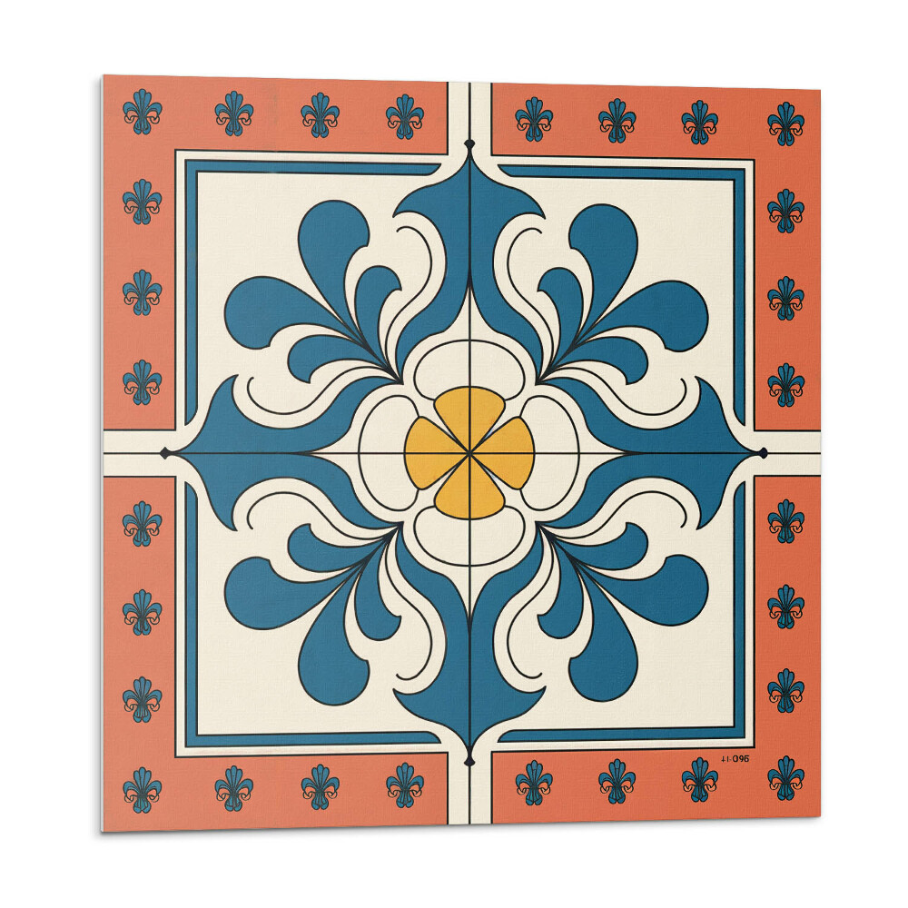 Öntapadó falburkolat Virágmotívum népi stílusban