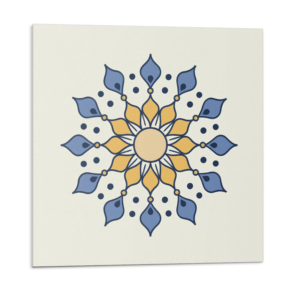 Falpanel Virágos mandala etnikai stílusban