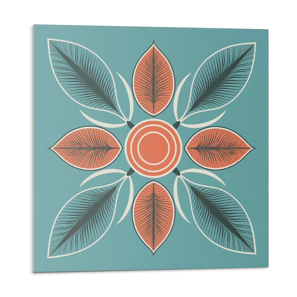 Öntapadó falburkolat Virágmotívum zöld levelekkel