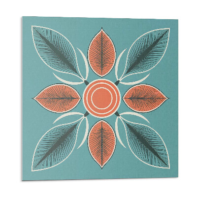 Öntapadó falburkolat Virágmotívum zöld levelekkel