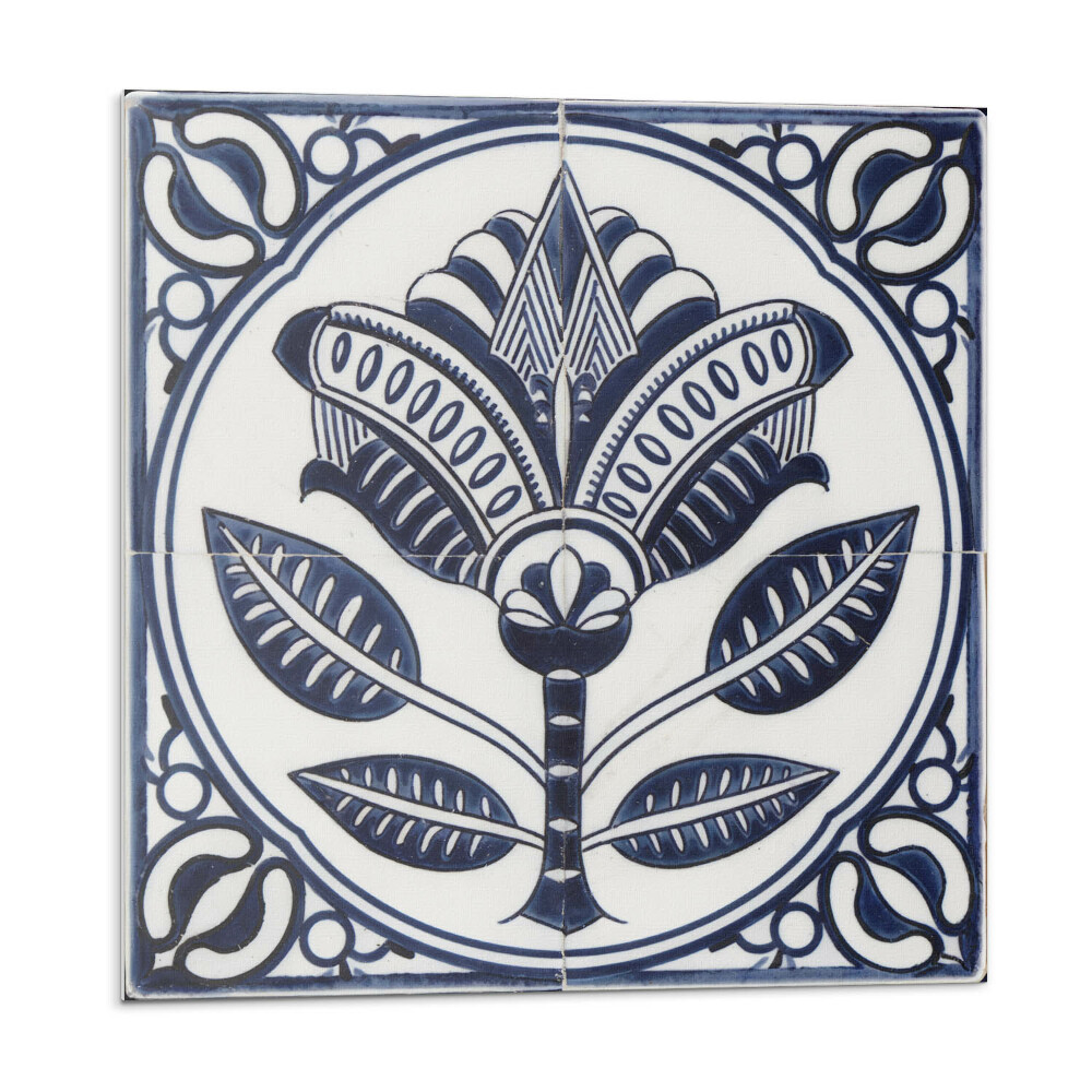 Falpanel Virágmotívum kerámia stílusban